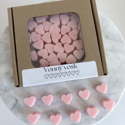 Vonný vosk Srdiečko - ružová