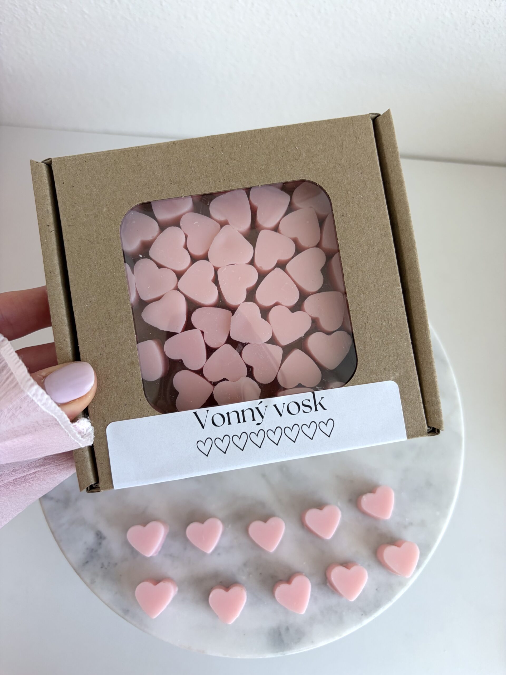 Vonný vosk Srdiečko - ružová – Obrázok 2